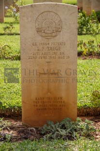 BEIRUT WAR CEMETERY - TAEGE, LESLIE FREDERICK